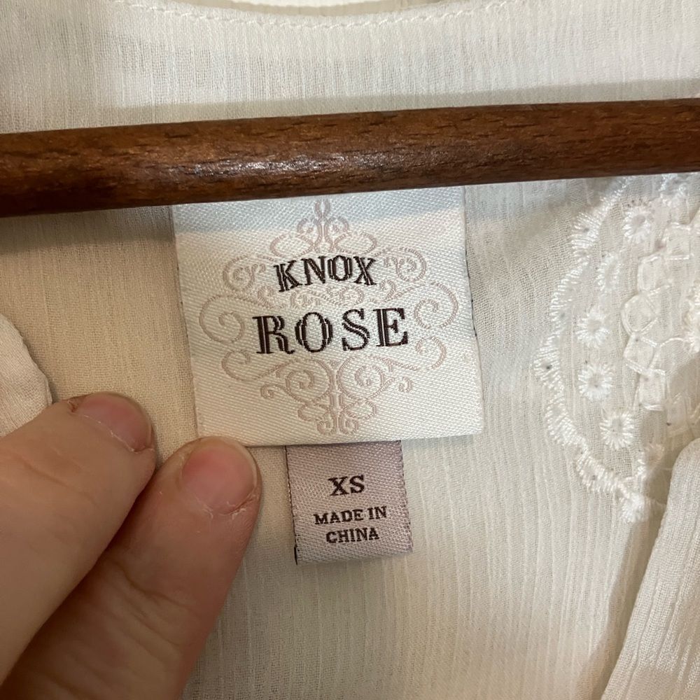 Knox Rose, bathing suit cover-up, sheer white, extra small, excellent condition - Picture 3 of 3